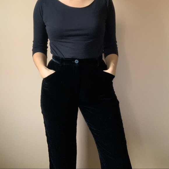 80s Ungaro High Waisted Velvet Pants - Picture 3 of 8